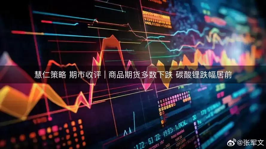 慧仁策略 期市收评 | 商品期货多数下跌 碳酸锂跌幅居前